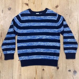 Gymboree Sweater Size S 5-6 Blue Stripes EUC Holidays Christmas School Pictures